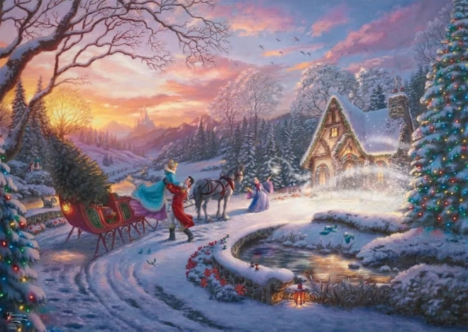 Puzzle Disney: Popelka s princem o Vánocích 1000 dílků