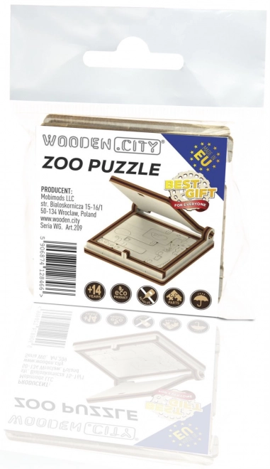 Dřevěné 3D puzzle ZOO