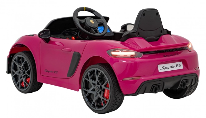 Elektrické autíčko Porsche 718 s MP4 audio panelem – Růžové