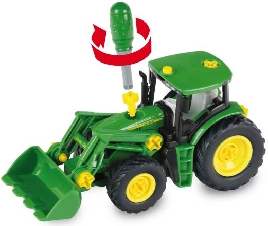 Traktor John Deere pro sestavení s 2 přívěsy