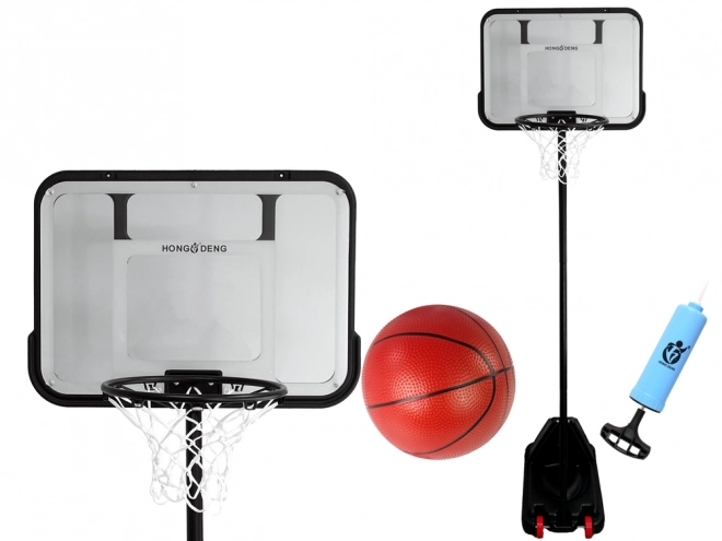 Basketbalový koš Zahradní míč černý 3 m