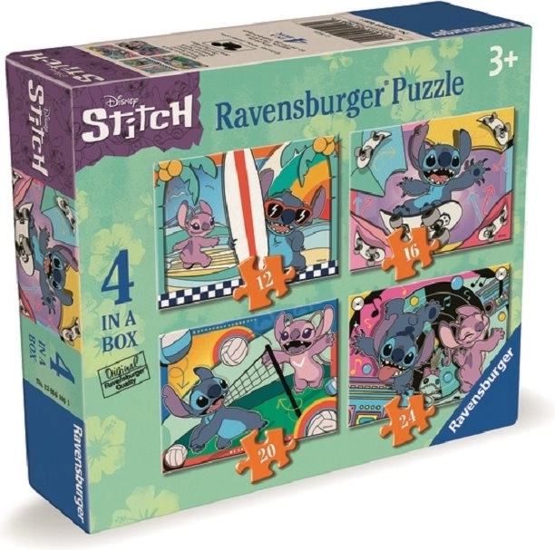 Ravensburger disney: stitch zábavné aktivity puzzle set 4v1