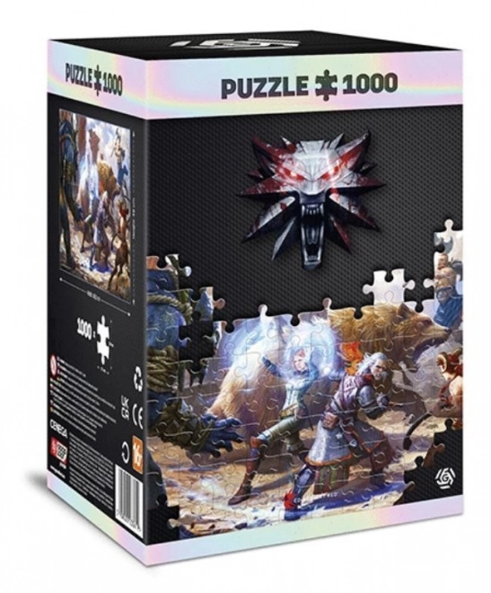 Puzzle GOOD LOOT Zaklínač – Geralt a Triss v bitvě 1000 dílků