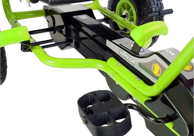 Dětský šlapací zelený go-kart