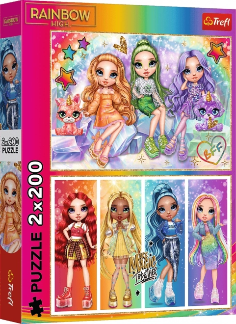 puzzle 2x200 – duhové panenky RAINBOW HIGH