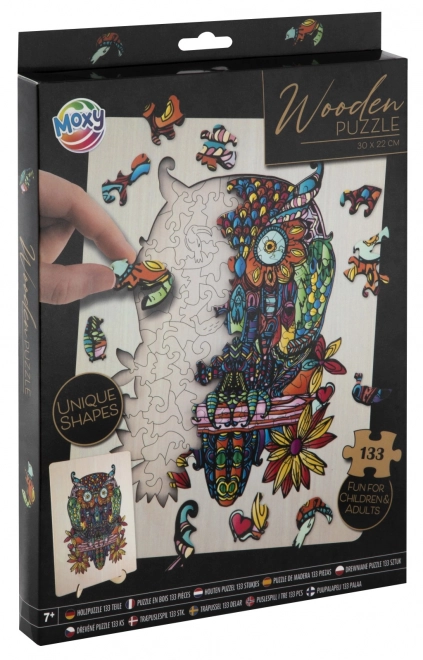 Obrysové puzzle sova