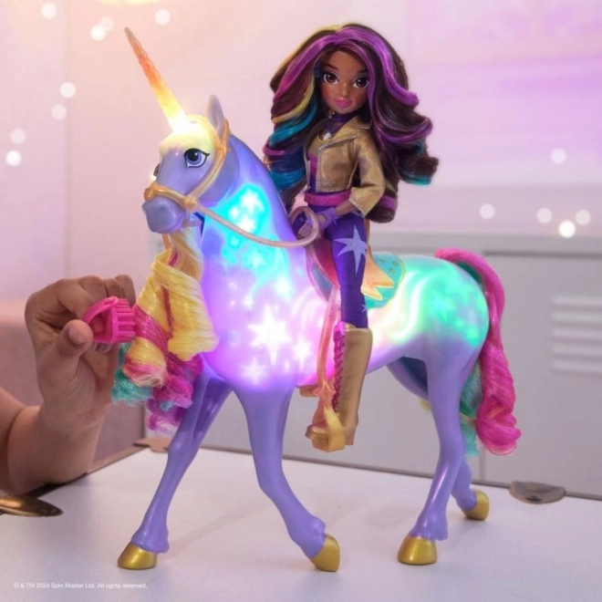 Unicorn Academy světelný jednorožec Wildstar s panenkou Sophií