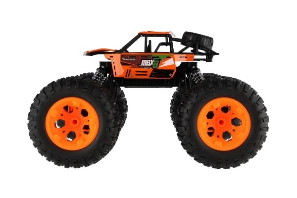 Auto RC Off-Road terénní 2,4GHz plast 32cm dobíjecí pack+baterie v krabici 38x23x26cm – Oranžové