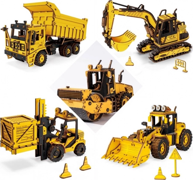 RoboTime dřevěné 3D puzzle - Vysokozdvižný vozík
