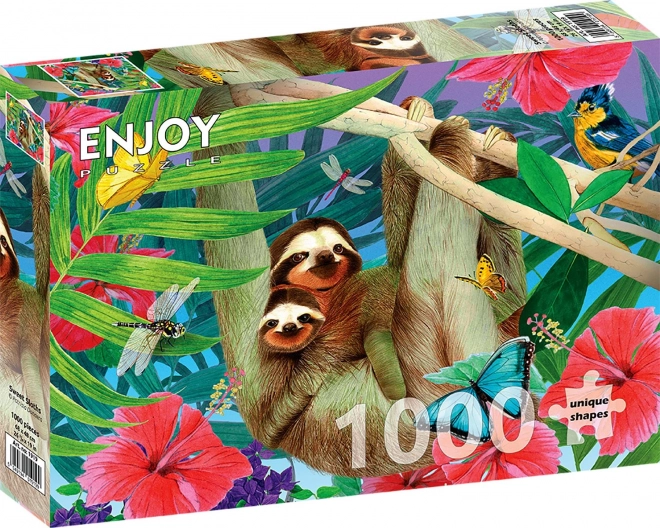 Užijte si puzzle sladcí lenochodi 1000 dílků