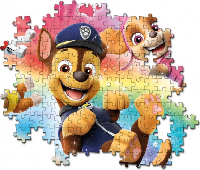 CLEMENTONI Brilliant puzzle Tlapková patrola: Chase, Skye, Marshal a Rubble 104 dílků