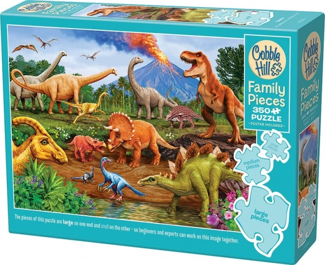 COBBLE HILL Rodinné puzzle Dinosauři 350 dílků