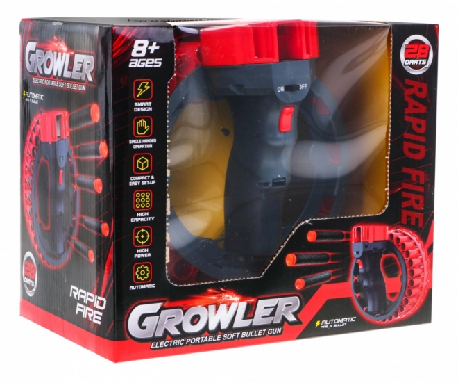 Elektrická dětská pistole Growler s 28 pěnovými šipkami