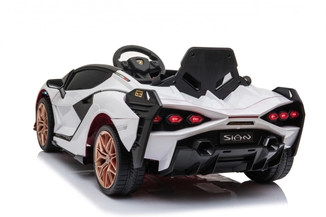 Lamborghini SIAN dětské auto na baterii s ovladačem – Bílé
