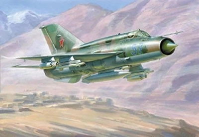 Model plastového sovětského letounu MiG-21 Bis