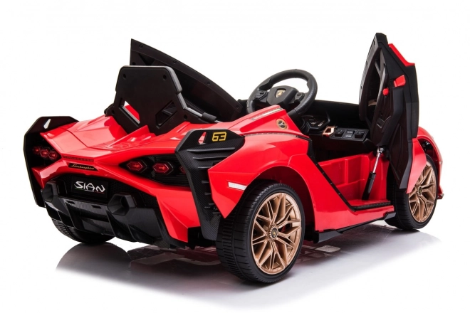 Lamborghini SIAN dětské auto na baterii s ovladačem – Červené