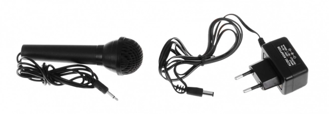 Bílý dětský klávesový set s mikrofonem, nahráváním a stereo reproduktory