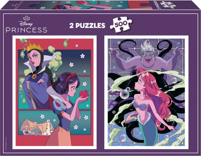 Educa Puzzle Disney Zloduši a Princezny 2x500 dílků
