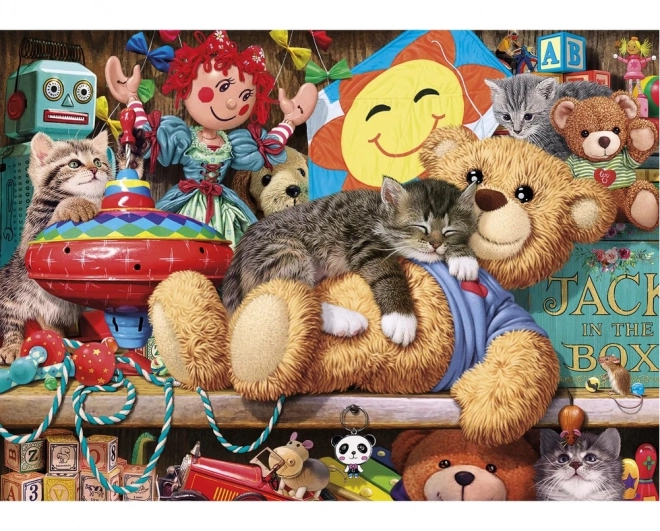 Puzzle Zdřímnutí na Medvídkovi 1000 dílků od Gibsons