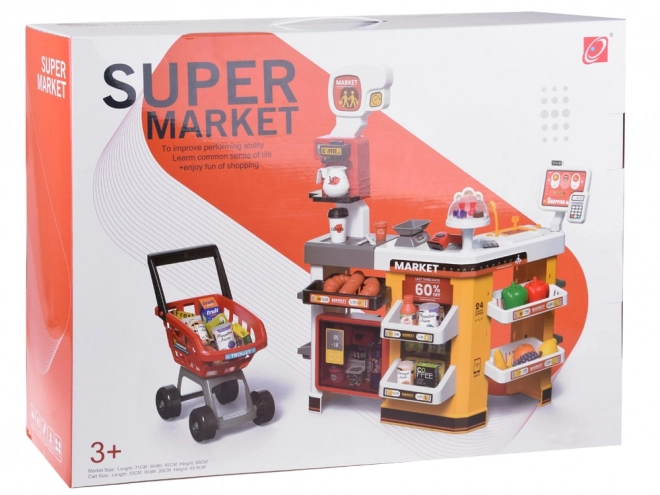 Velká cukrárna supermarketu + příslušenství vozíku ZA4638