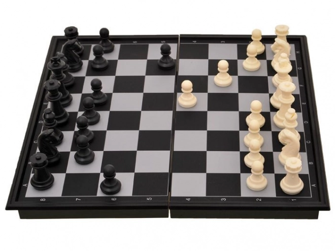 Magnetické šachy a dáma cestovní set 2v1