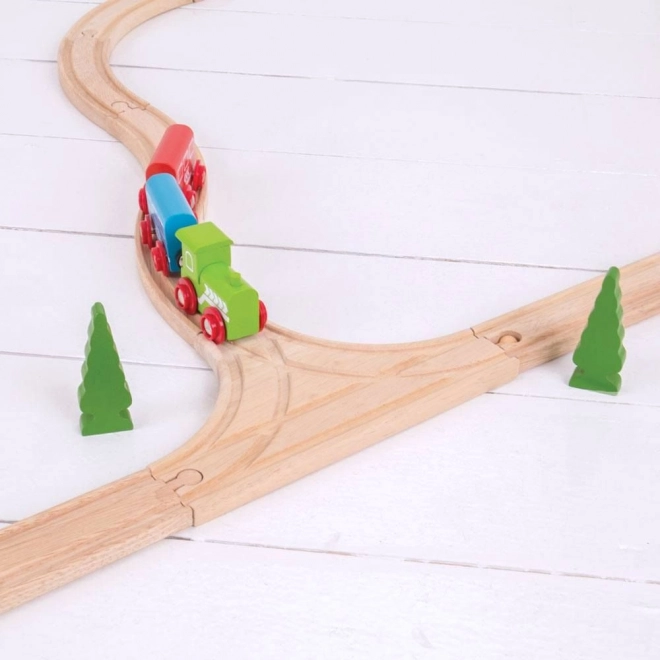 T výhybka 2 ks Bigjigs Rail