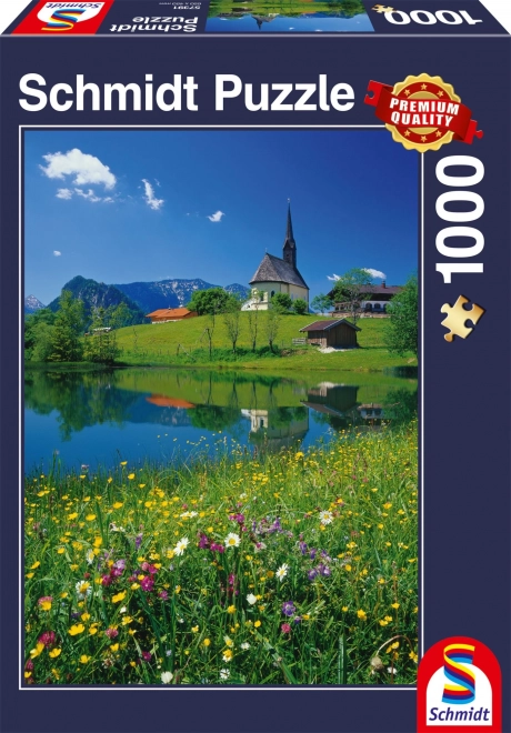 Puzzle Inzell, Einsiedlhof a kostel sv. Mikuláše