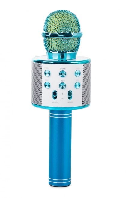 Bezdrátový karaoke mikrofon s reproduktorem – Modrá