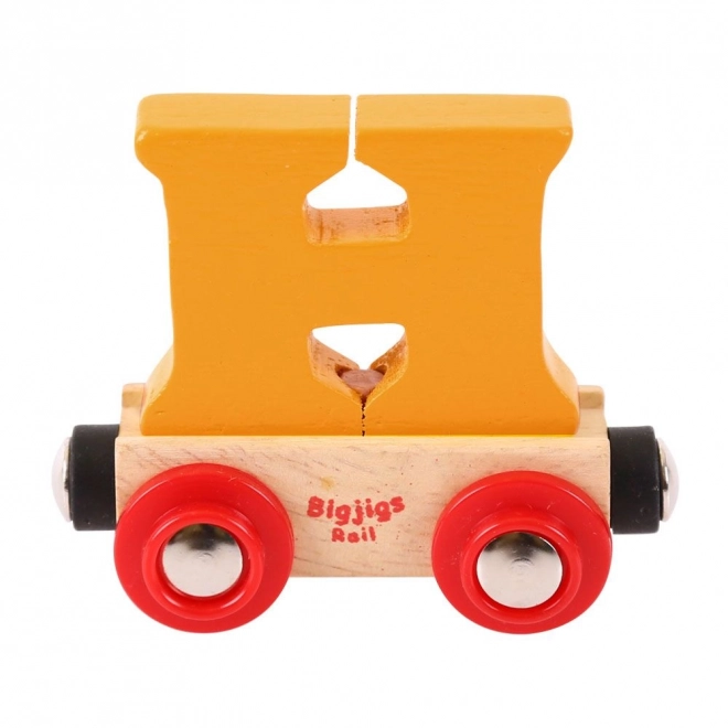 Bigjigs Rail Vagónek dřevěné vláčkodráhy - Písmeno H