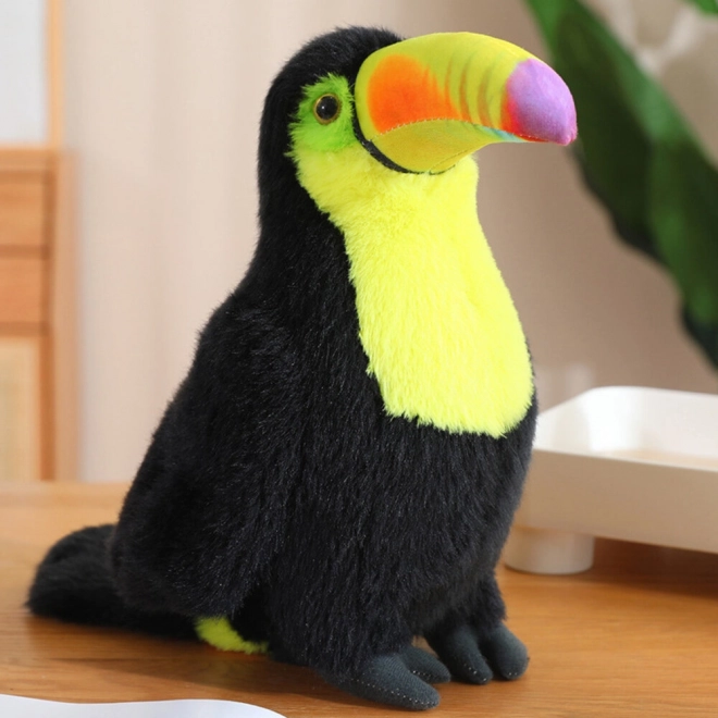 Plyšový tukan maskot žlutý 35 cm