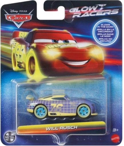 Auta Glow Racers – kovový svítící model 1:55