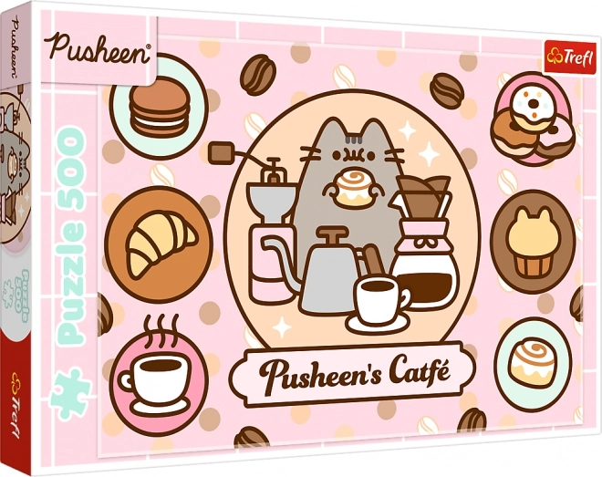 TrefL puzzle Pusheen v kavárně
