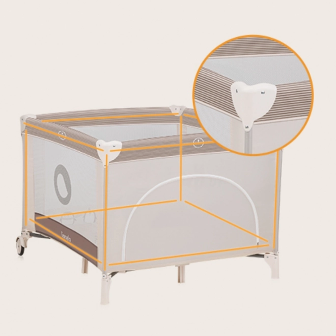 Dětská ohrádka Lionelo Bonnie Beige Sand