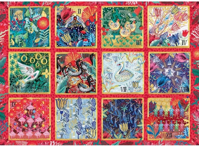 Puzzle Dvanáct dní do Vánoc 1000 dílků
