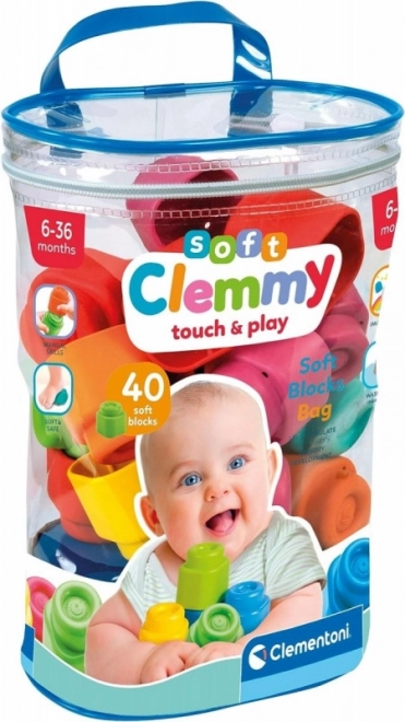Měkké kostky Clemmy Sada 40 ks v tašce