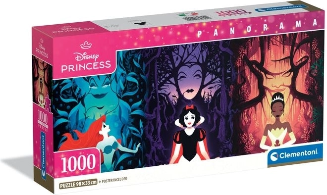 Panoramatické puzzle Disney princezny a zloduši 1000 dílků