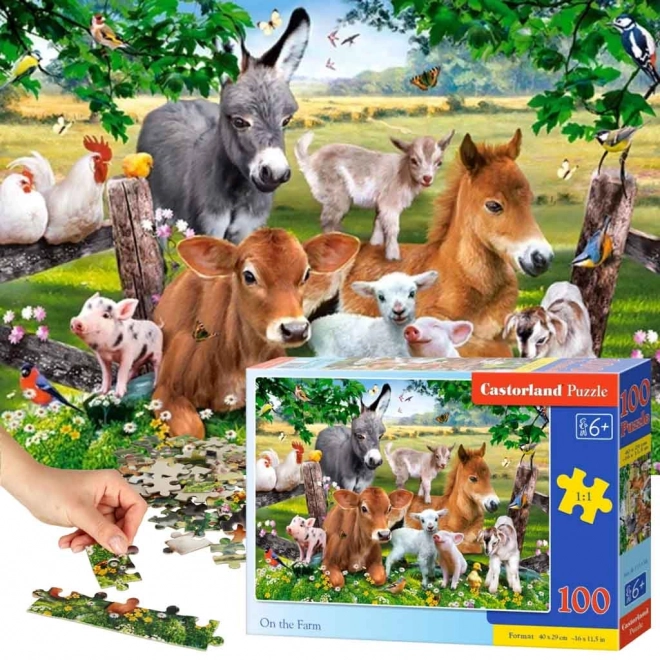 Puzzle 100 dílků Na farmě