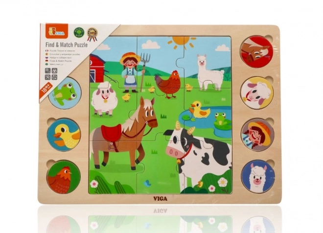 Puzzle 2v1 Farma - najděte stínové puzzle