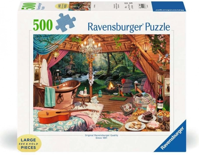 Puzzle útulná chata XXL 500 dílků