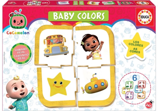 Baby puzzle COCOMELON – poznávej barvy 6×4 dílky