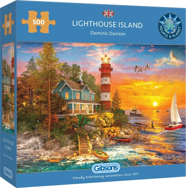 GIBSONS Puzzle Maják na ostrově 500 dílků
