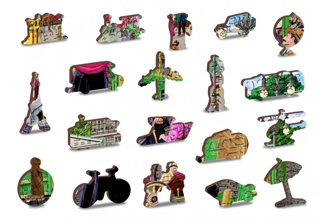 Dřevěné puzzle s figurkami - Pařížské náměstí v Berlíně