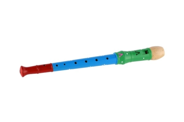 Flétna dřevěná s barevným designem