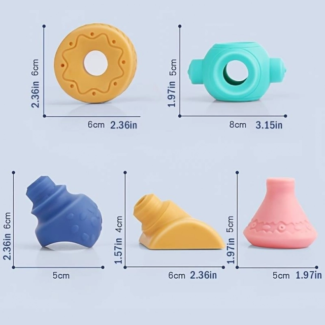Woopie dětské senzorické kostky konstrukční skládanka 13 dílů