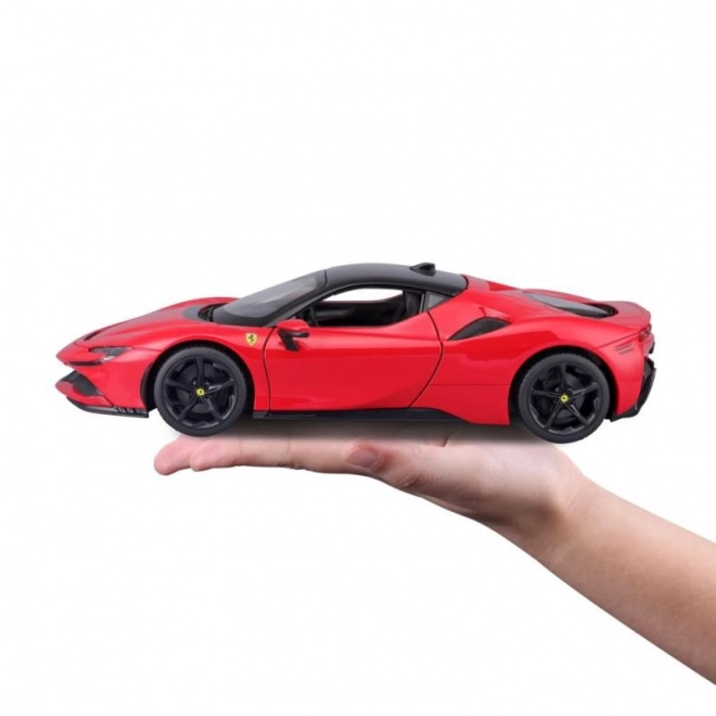 Kovový model Ferrari SF90 Stradale červený 1:18