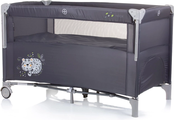 Chipolino cestovní postýlka se sklopnou bočnicí Relax Granite