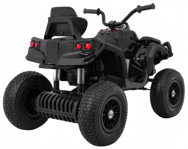 Dětská čtyřkolka ATV Air battery quad Black + nafukovací kola + rádio MP3 + pomalý start