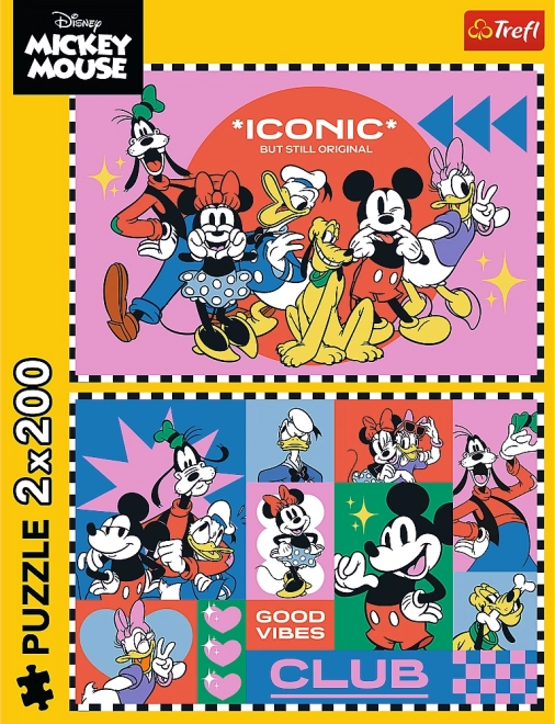 Puzzle 2x200 čas s přáteli - Mickey a Donald