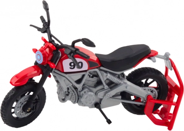 Pickup a motorka se světly a zvuky šedá 1:12 hračka