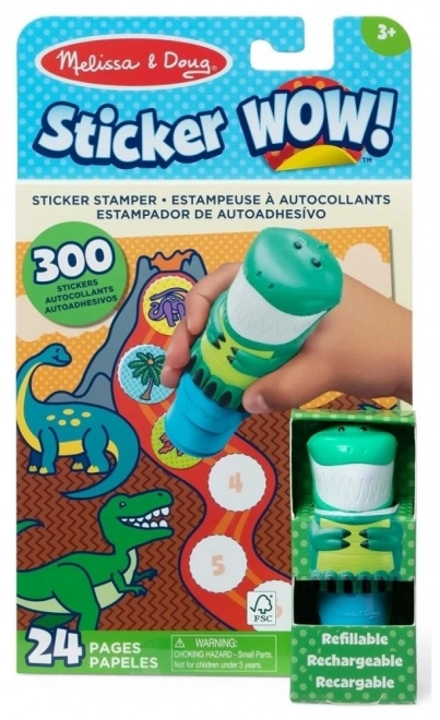 Nálepka WOW! Razítka s dinosauřími samolepkami